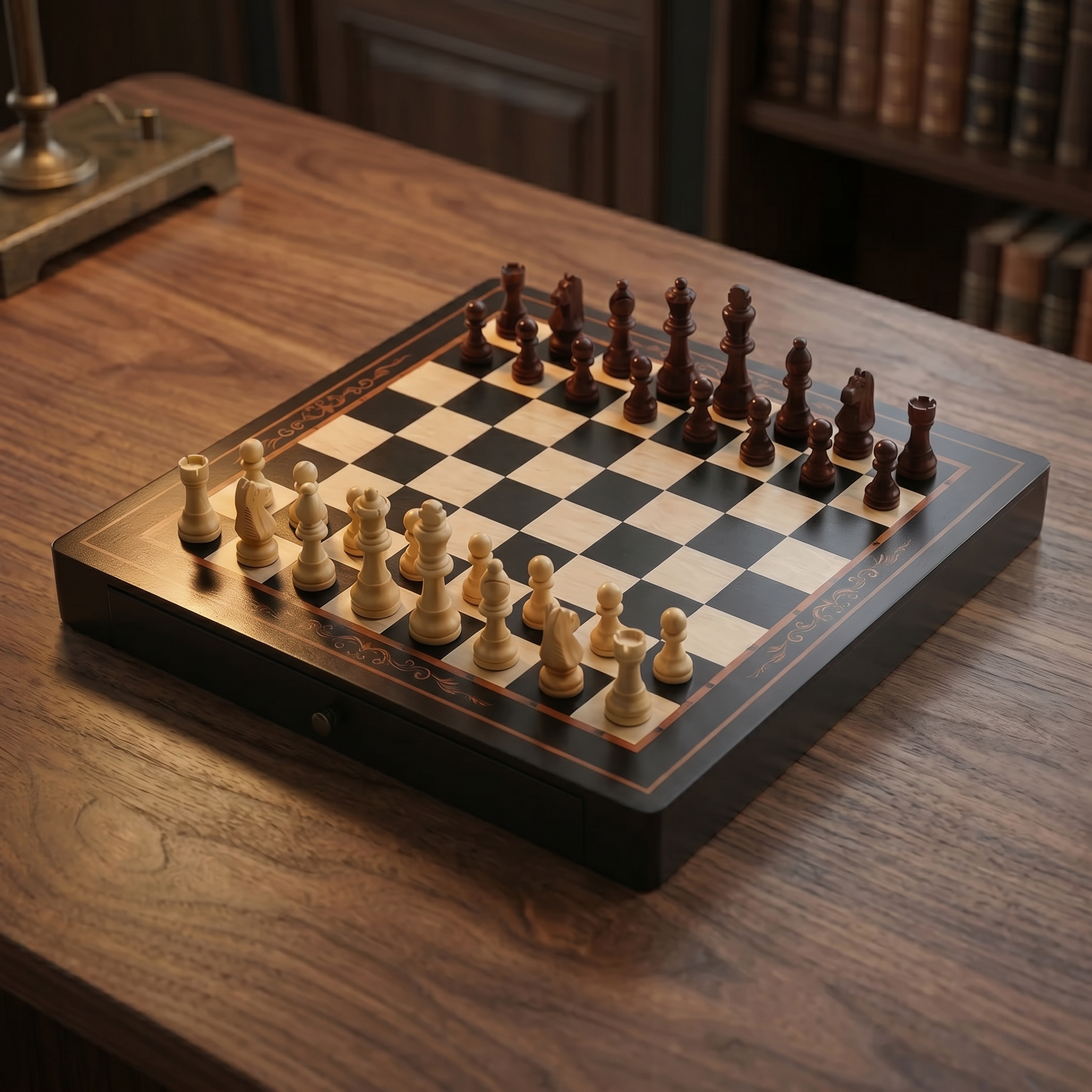 The Duet 24 cm travel size chess set