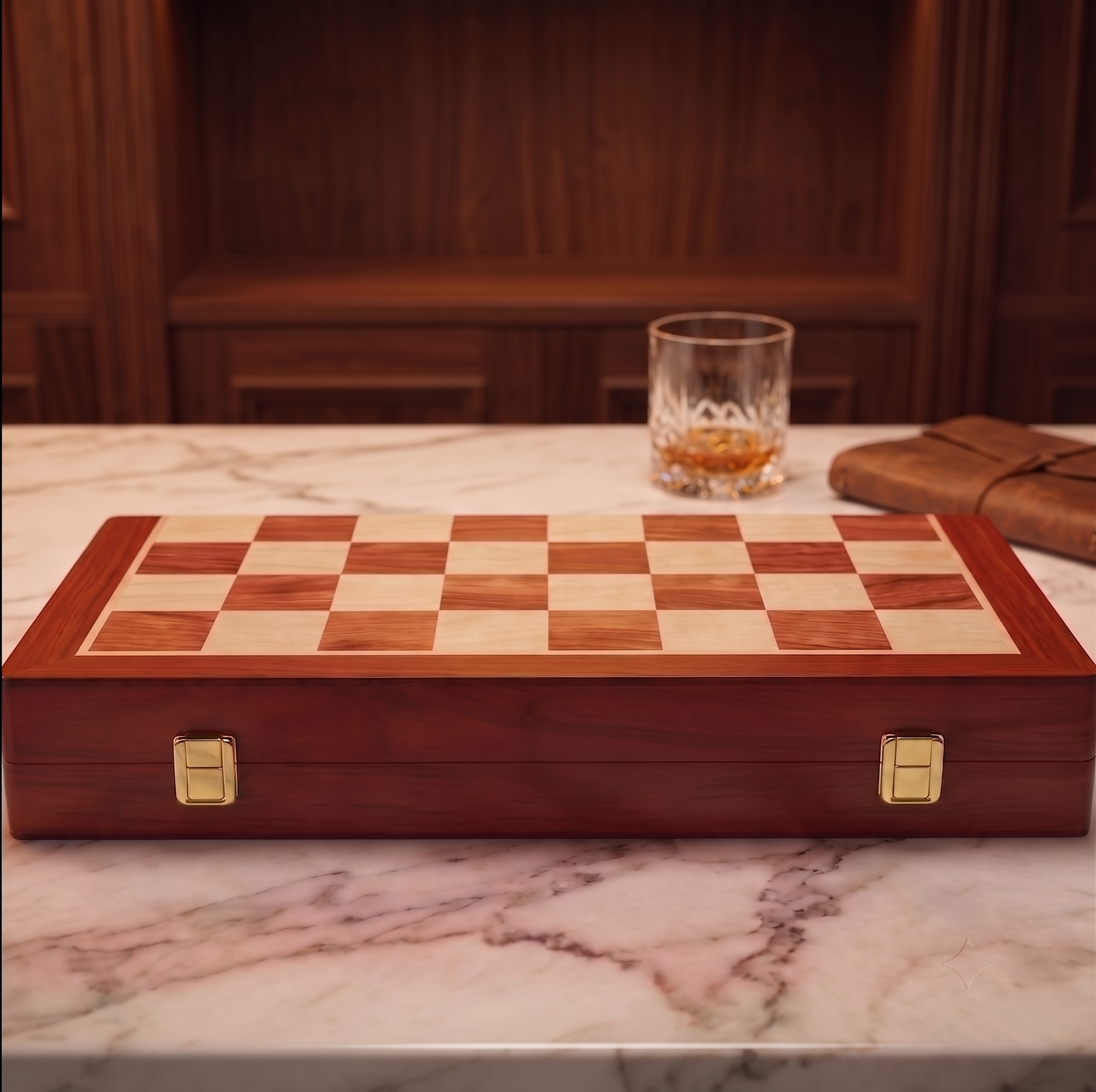 Green baize interior with fitted compartments