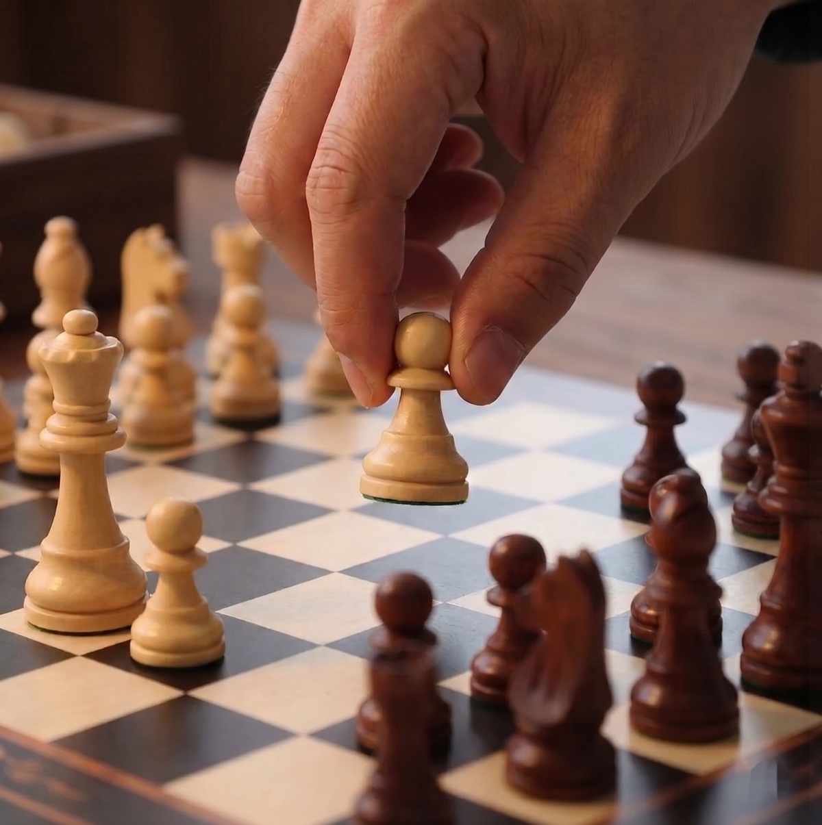 The Duet 38 cm full-size chess set